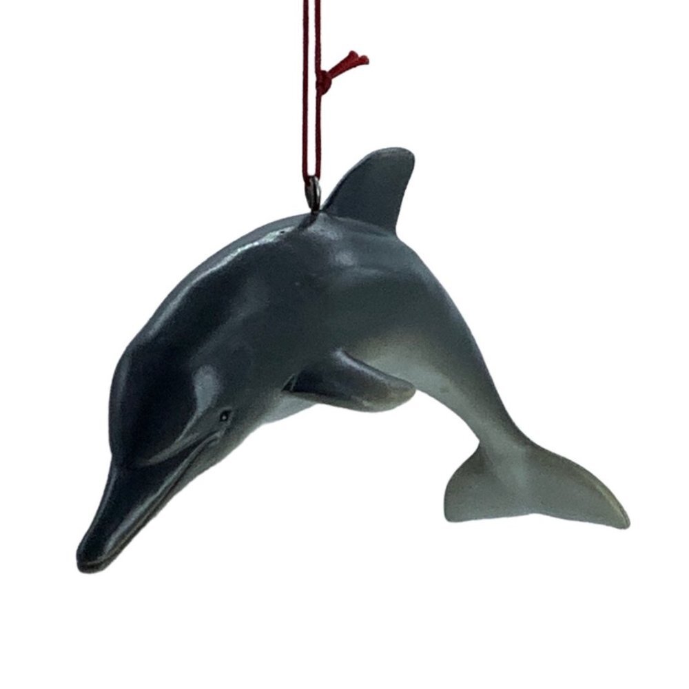 Gray Bottlenose Dolphin Ocean Animal Coastal Beach Christmas Ornament 4.5"